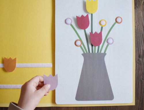 KleineWege®-Freebie: Aufgabenmappe – Tulpenstrauß